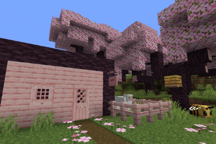 Minecraft 1.20 CHERRY BLOSSOM Biome Update (GAMEPLAY) - MCPE Central