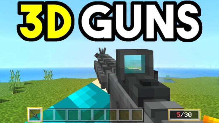 Realistic 3D GUN Addon For Minecraft Bedrock 1.20! (Radium's Armament)