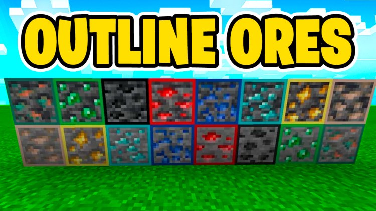 Outlined Ores Texture Pack For Minecraft Bedrock 1.20! - Android, IOS, Windows, Xbox, PS5
