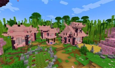 BEST Cherry Blossom Village Seed For Minecraft - Sakura Sumisu