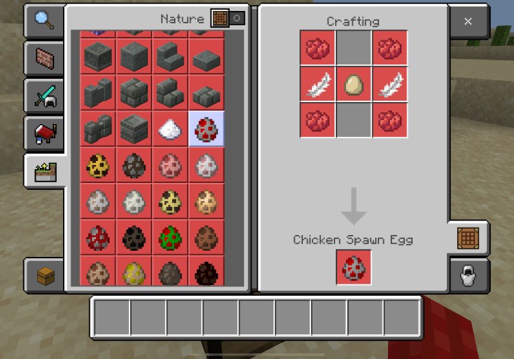 Crafting spawn Eggs