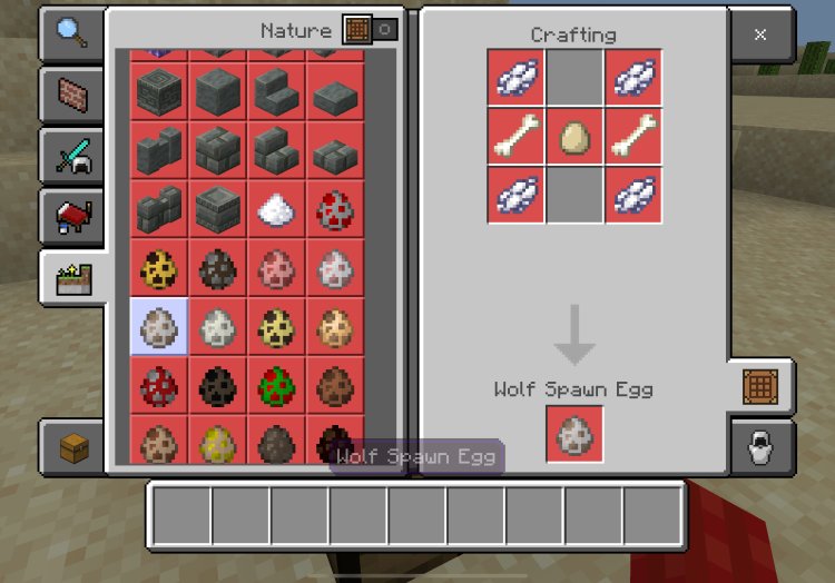 Crafting spawn Eggs