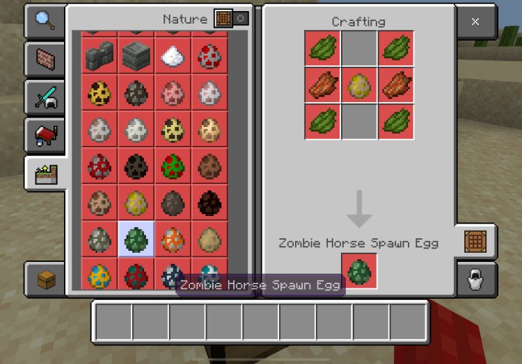 Crafting spawn Eggs