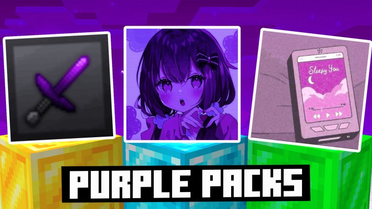 Top 5 Purple PvP Texture Packs For Minecraft Bedrock 26.1! (FPS Boost)